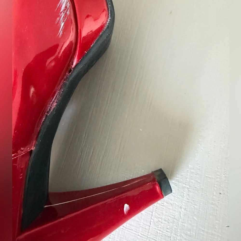 ANTONIO MELANI Red Patent Slingback Heel Size 8 M